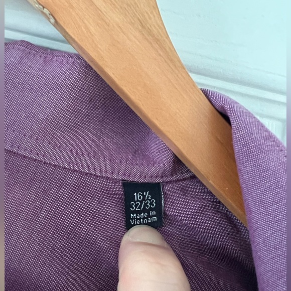 Nautica Classic Fit Men’s Dress Shirt Iridescent Purple 16 1/2 32/33 Like New - Picture 7 of 7